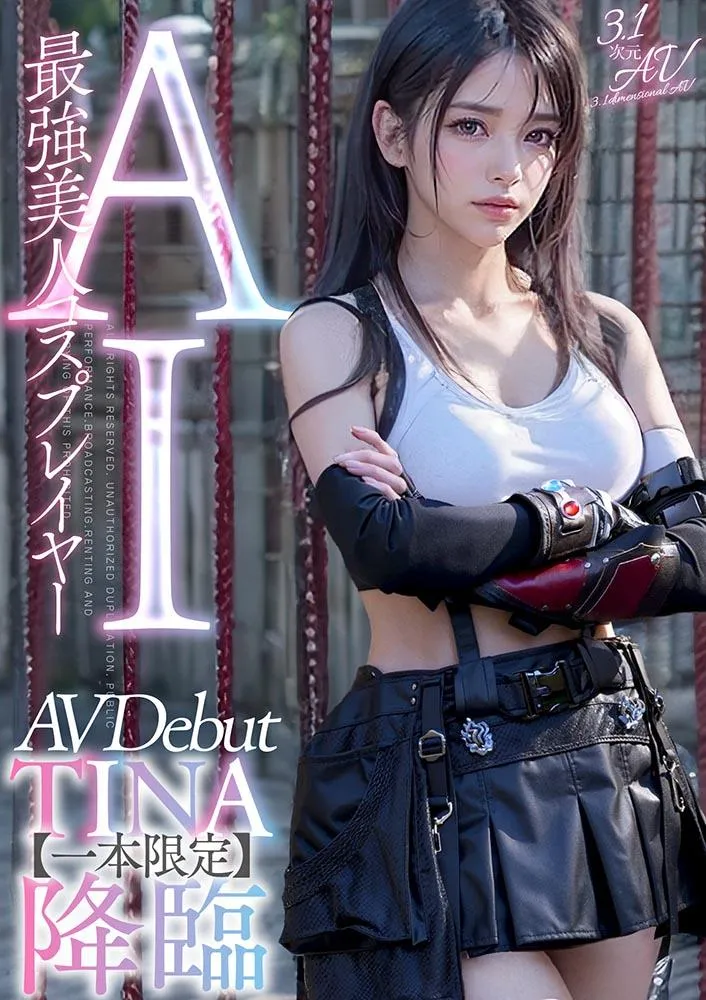 aiav-002                ดาราหนังAIคนแรก สวยเด็ดเกินคน เธอชื่อว่าTina แต่งคอสเพลย์ในชุด Tifa จากเกมFF7 ดาราavสร้างจากAI สวยเกินคน